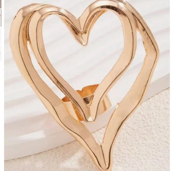 Heart Statement Resizable Ring - Picture 2 of 4